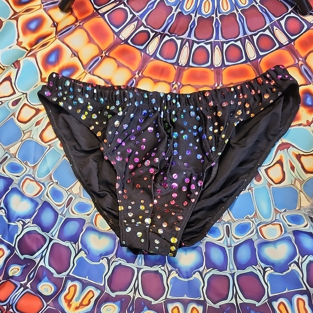 Go Softwear Colorful Black Bikini Bottoms 4508